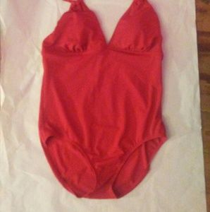 Red one piece Swimsuit
